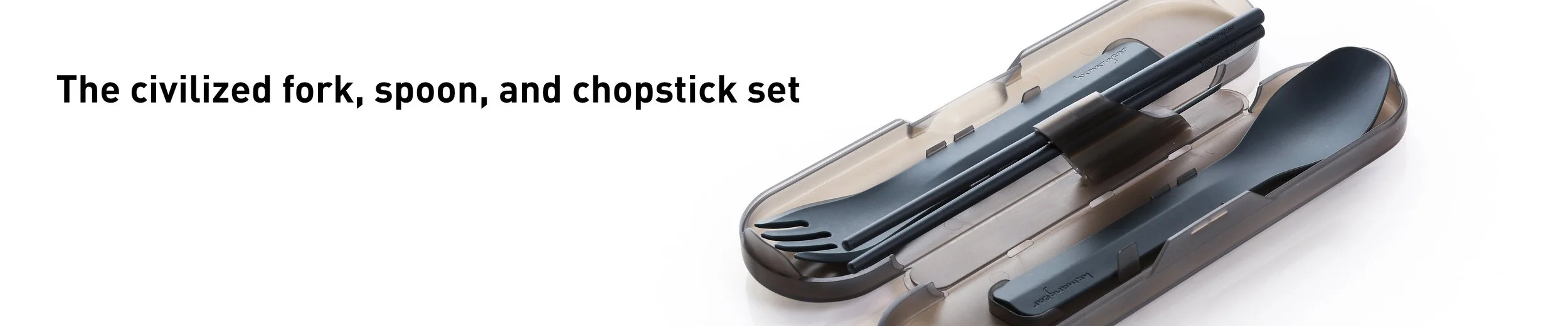 humangear GoBites Quattro features travel utensils and chopsticks
